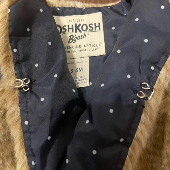 Osh Kosh B'Gosh Faux Fur Vest 3-6 Months - Picture 4 of 5